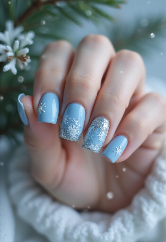 29 Festive Holiday Jewels: Nail Art for Every Party - 5. Winter Wonderland