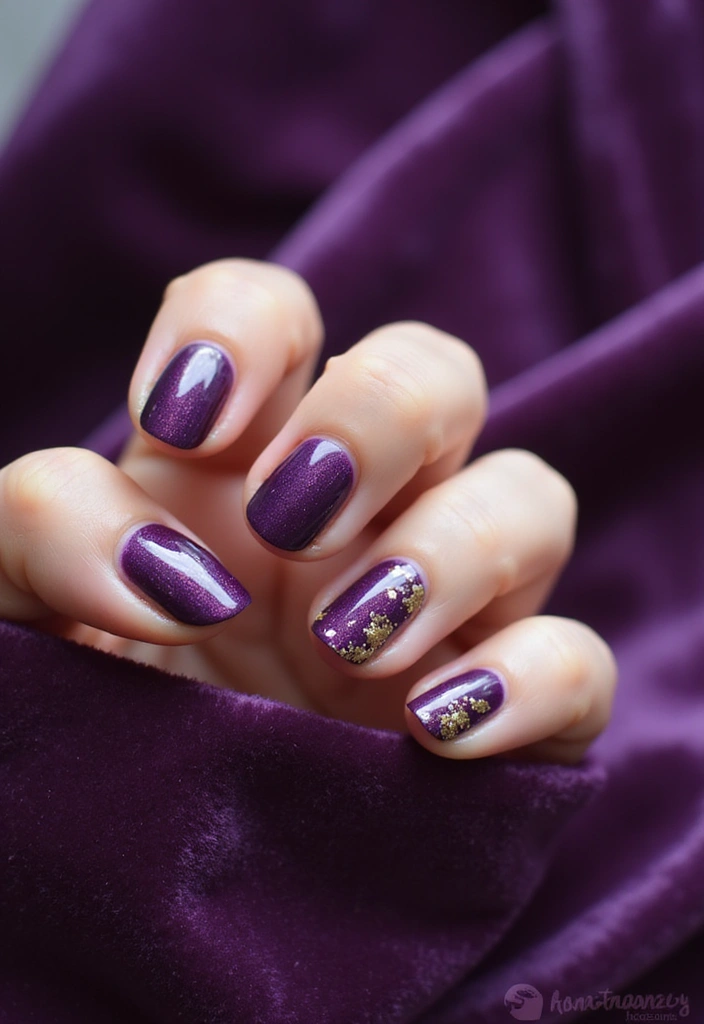 29 Festive Holiday Jewels: Nail Art for Every Party - 6. Opulent Amethyst