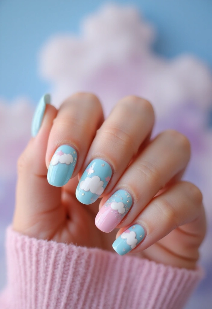 29 Pointed Cat-Eye Manicures for Bold Style - 18. Whimsical Designs