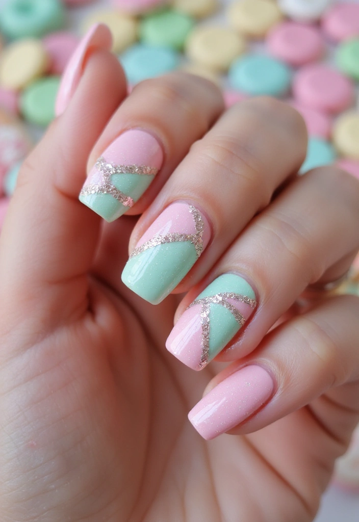 29 Pointed Cat-Eye Manicures for Bold Style - 26. Sweet Candy Colors