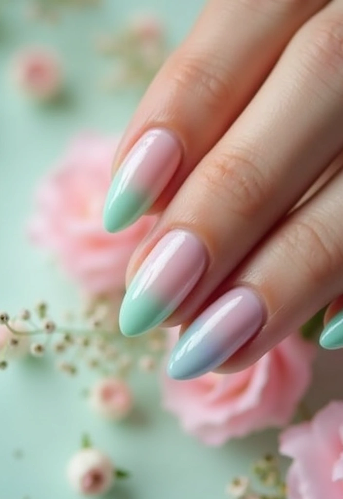 29 Pointed Cat-Eye Manicures for Bold Style - 3. Pastel Dream