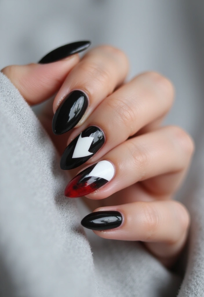 29 Pointed Cat-Eye Manicures for Bold Style - 6. Geometric Patterns