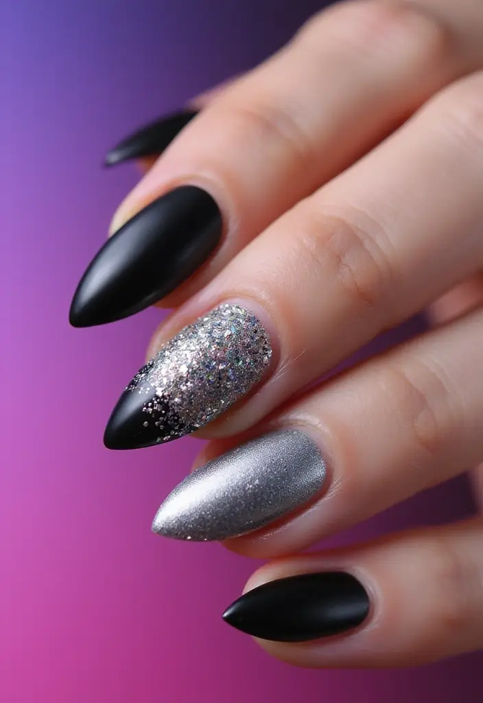 29 Pointed Cat-Eye Manicures for Bold Style - 8. Textured Looks