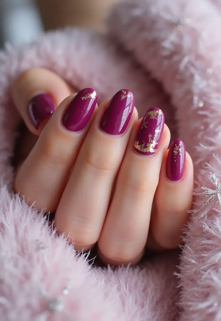 29 Winter Wonderland French Tips to Pin Now - 29. Elegant Magenta Tips