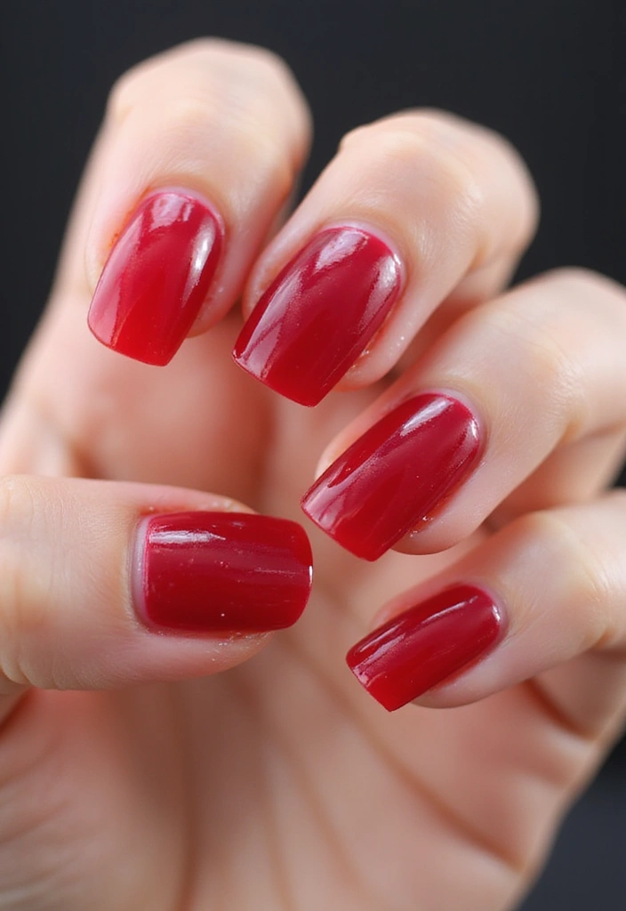 30 At-Home Jelly Nail Ideas Anyone Can DIY - 1. Classic Cherry Red Jelly