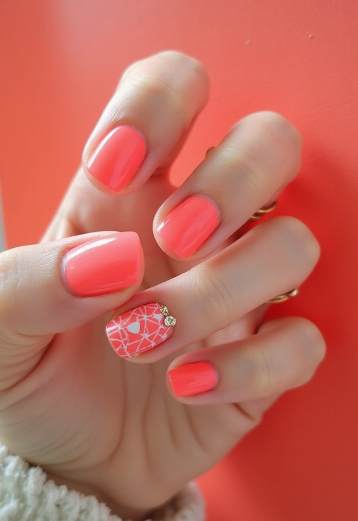 30 At-Home Jelly Nail Ideas Anyone Can DIY - 10. Bright Coral Jelly