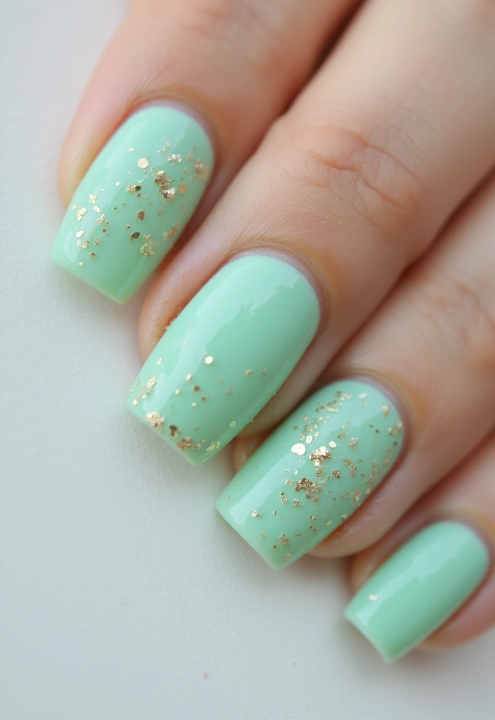30 At-Home Jelly Nail Ideas Anyone Can DIY - 11. Minty Fresh Jelly