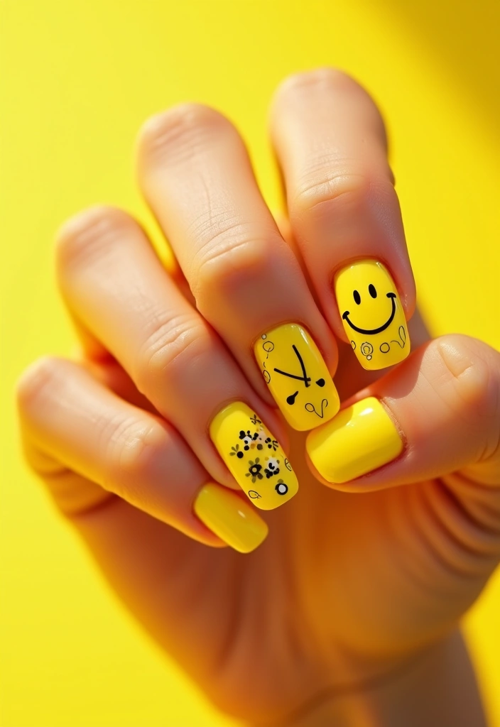 30 At-Home Jelly Nail Ideas Anyone Can DIY - 18. Bright Yellow Jelly