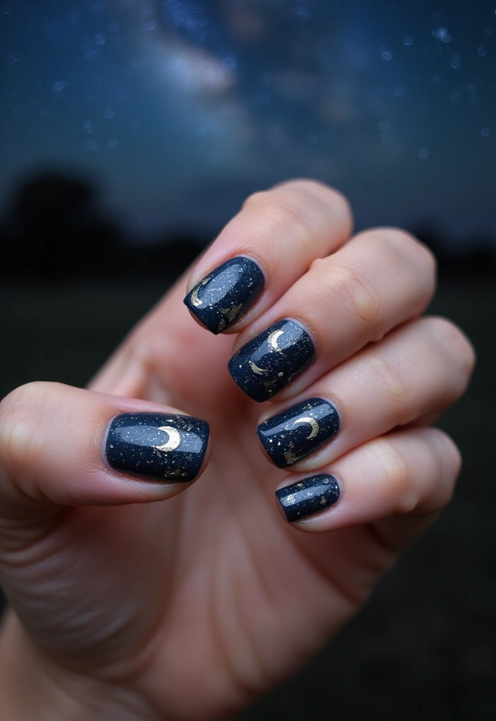 30 At-Home Jelly Nail Ideas Anyone Can DIY - 23. Moonlit Night Jelly
