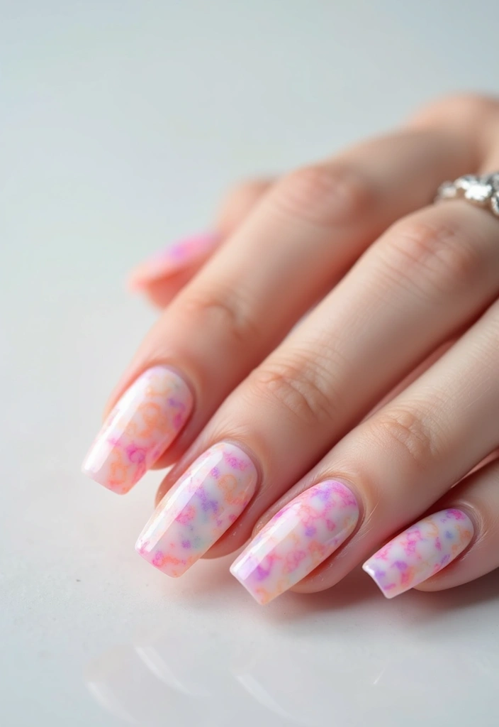 30 At-Home Jelly Nail Ideas Anyone Can DIY - 29. Swirling Pastels Jelly