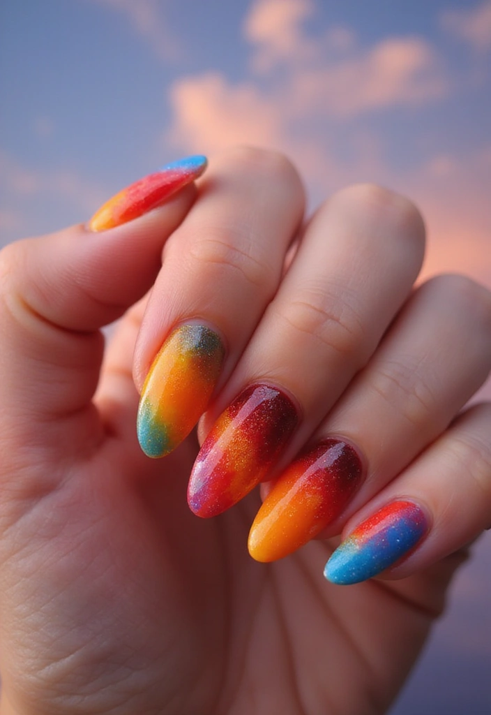 30 At-Home Jelly Nail Ideas Anyone Can DIY - 6. Sunset Gradient Jelly