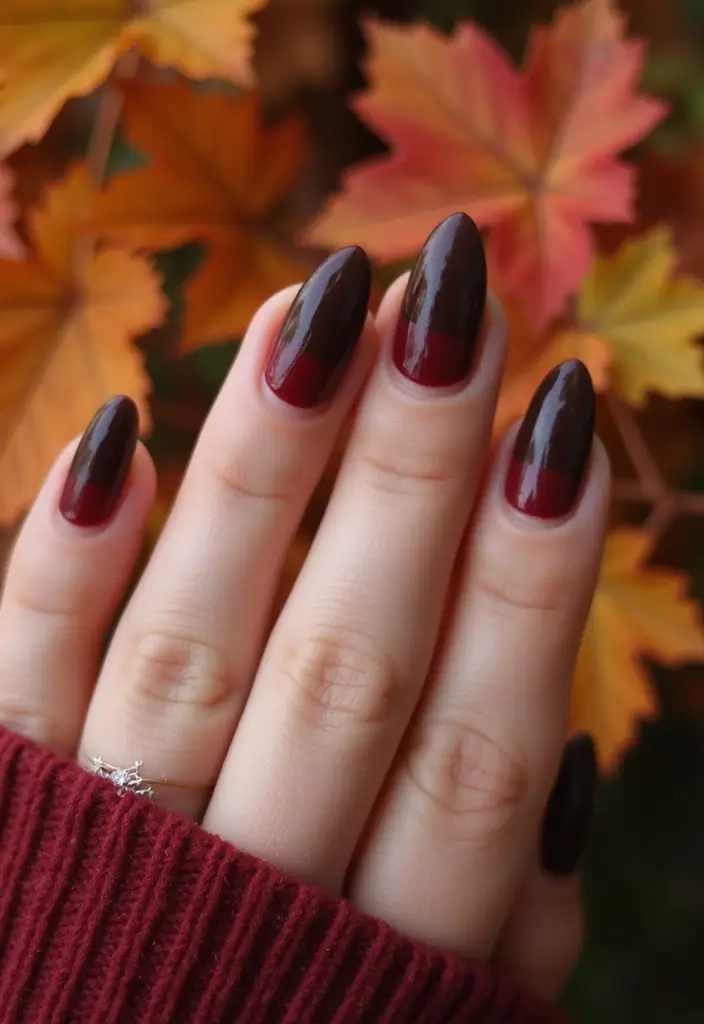 30 Delicious Chocolate Latte Nails for Autumn - 15. Chocolate and Berry Fusion