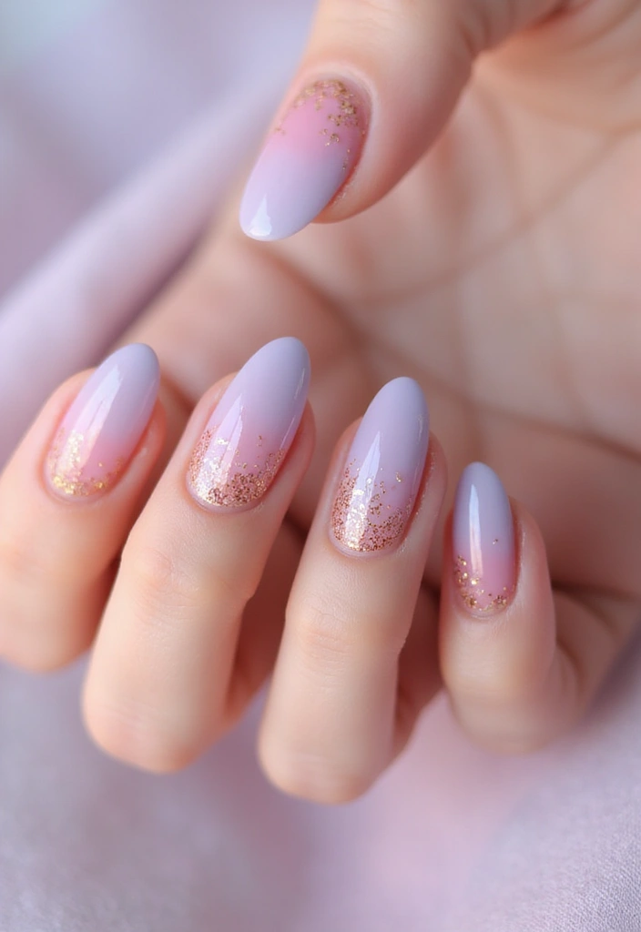 30 Sunset Ombre French Tip Ideas You Need This Year - 2. Glitter Sunset Ombre Tips
