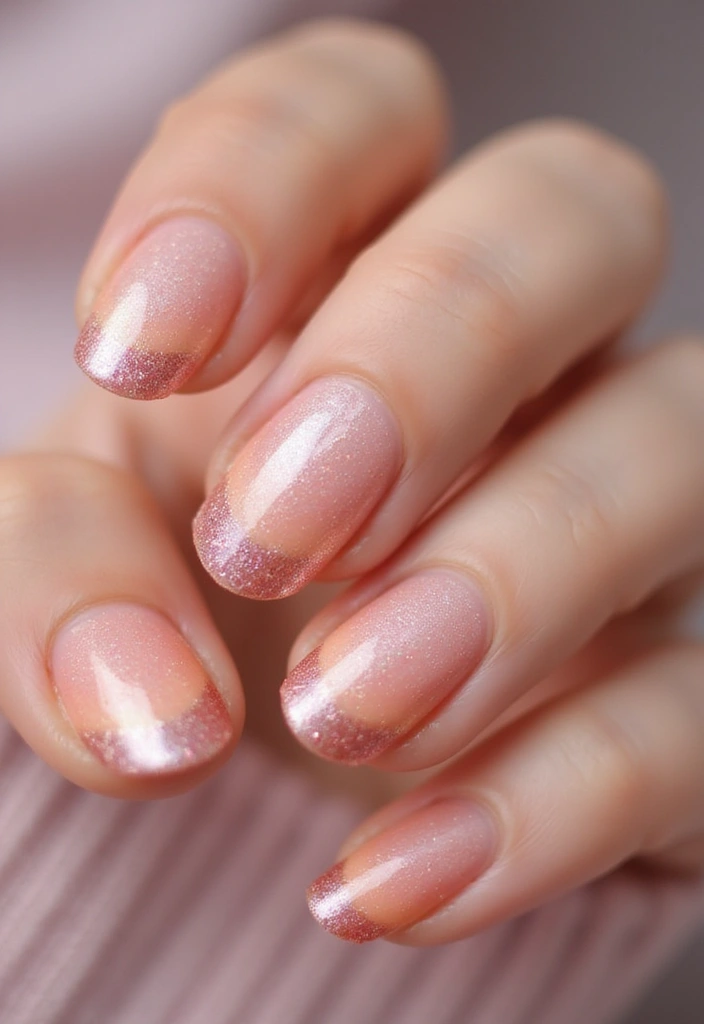 30 Sunset Ombre French Tip Ideas You Need This Year - 9. Sunset Ombre with Pearlescent Finish