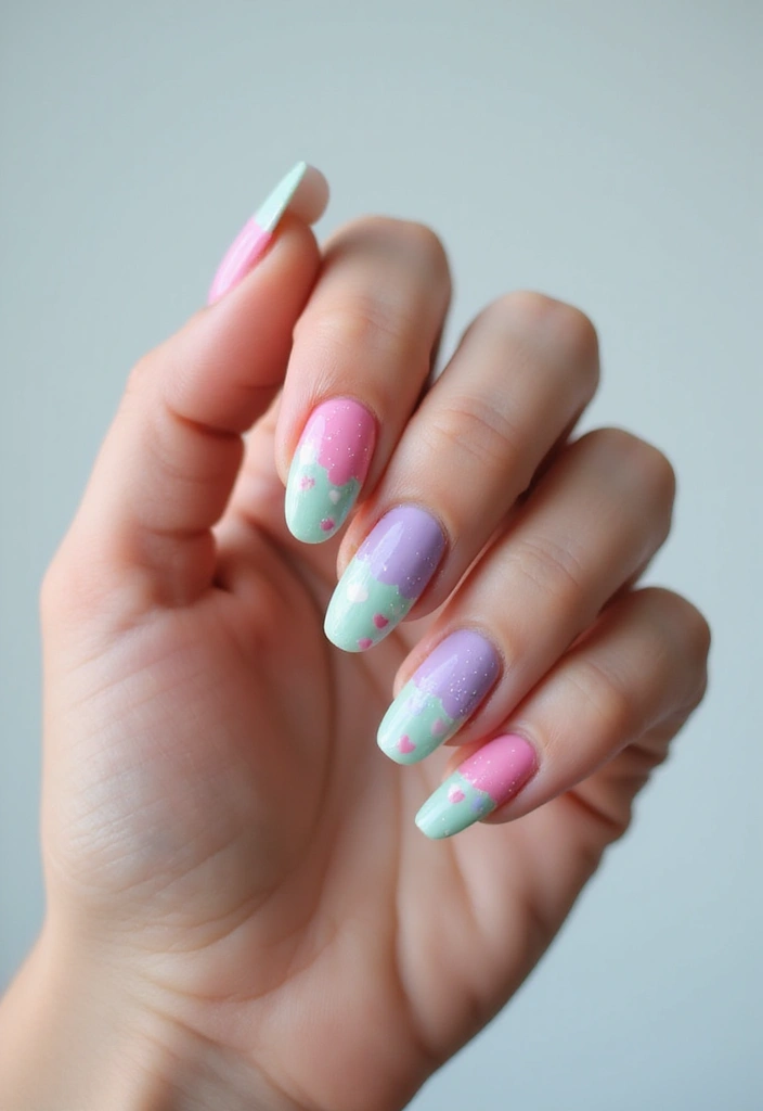 31 Velvet Cat-Eye French Tip Nails for Luxe Vibes - 23. Heartfelt Velvet Tips