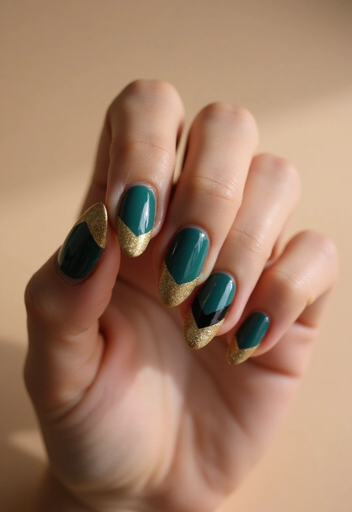 31 Velvet Cat-Eye French Tip Nails for Luxe Vibes - 29. Dual-Toned Tips