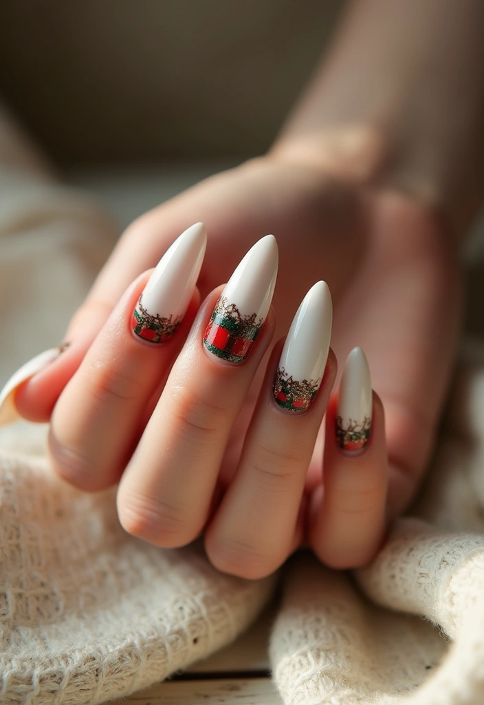 32 Creative Plaid French Tip Looks for Fall - 18. Farmhouse Plaid