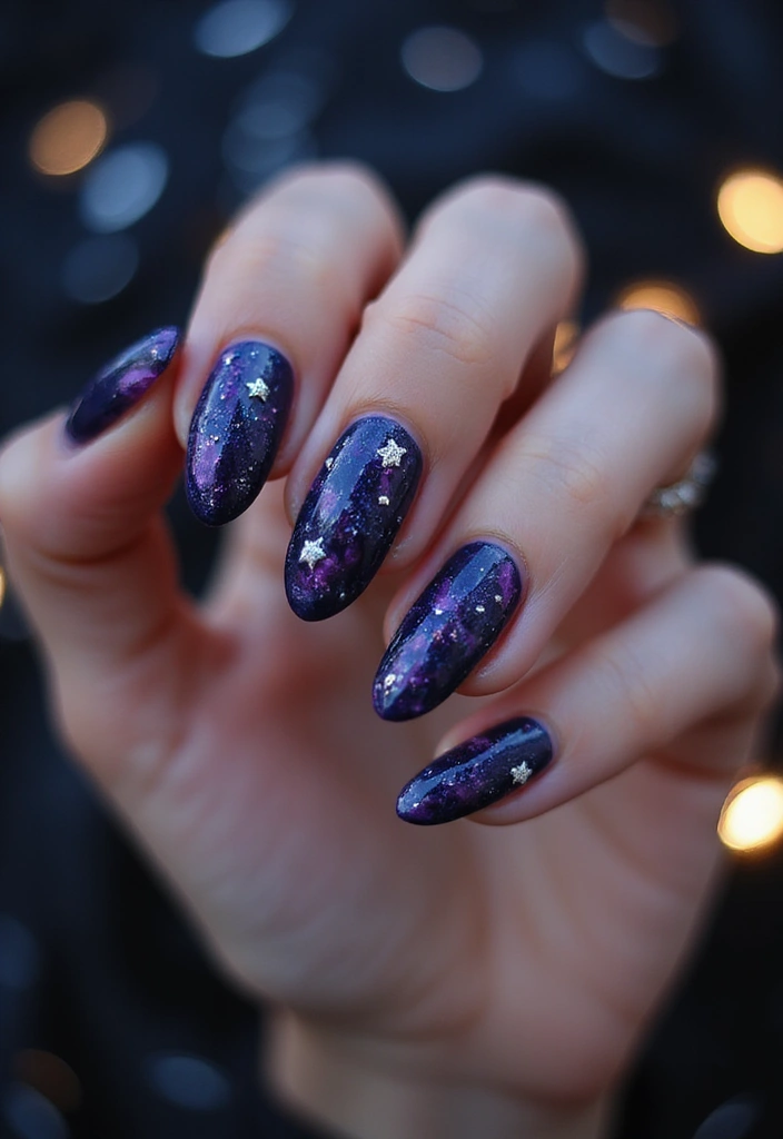 32 Magical Marble Designs for a Harvest Moon Look - 27. Dusk to Dawn