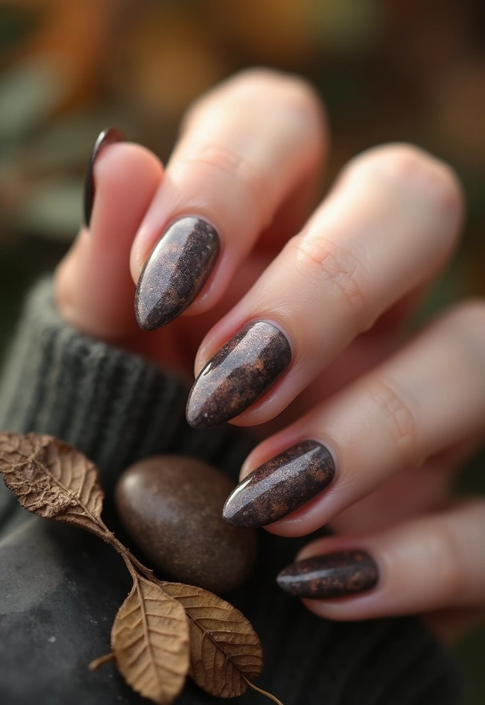 32 Magical Marble Designs for a Harvest Moon Look - 29. Smoky Quartz