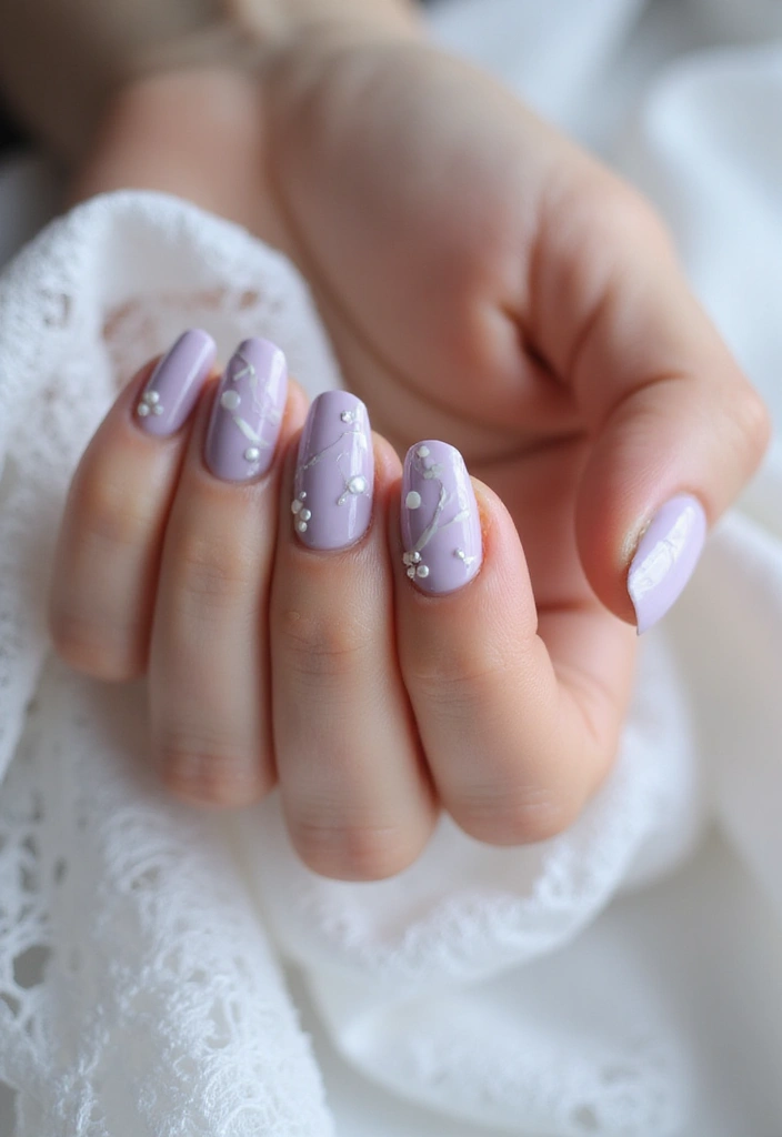 32 Magical Marble Designs for a Harvest Moon Look - 8. Dusty Lilac Dreams