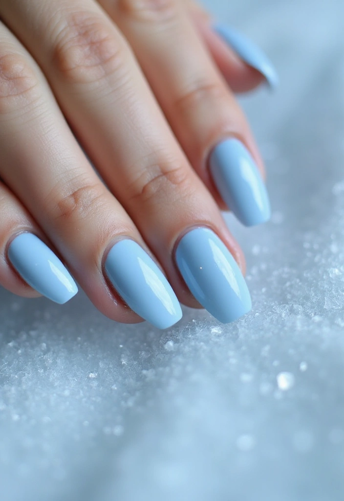 32 Oval Velvet Illusion Nails for Subtle Luxury - 11. Ice Blue Dream