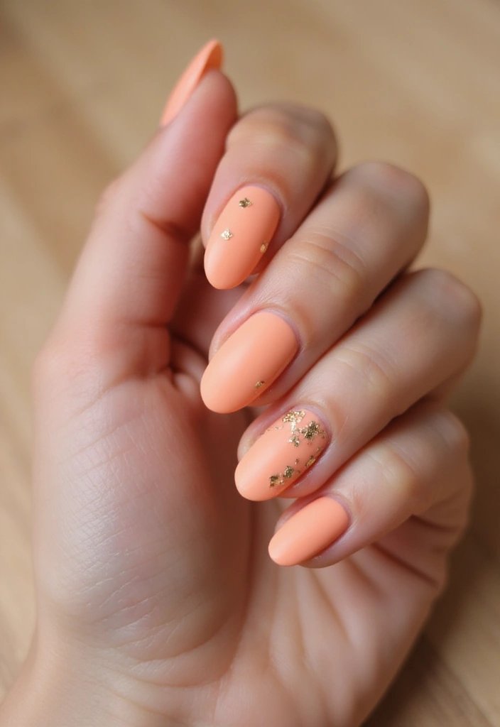32 Oval Velvet Illusion Nails for Subtle Luxury - 14. Playful Peach