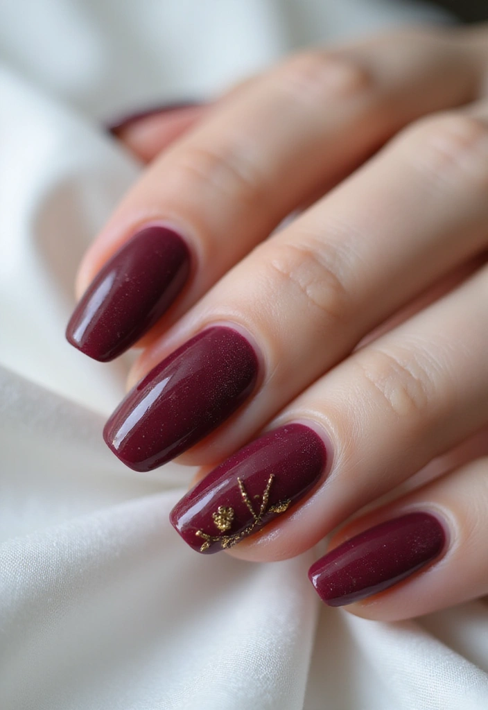 32 Oval Velvet Illusion Nails for Subtle Luxury - 2. Burgundy Elegance