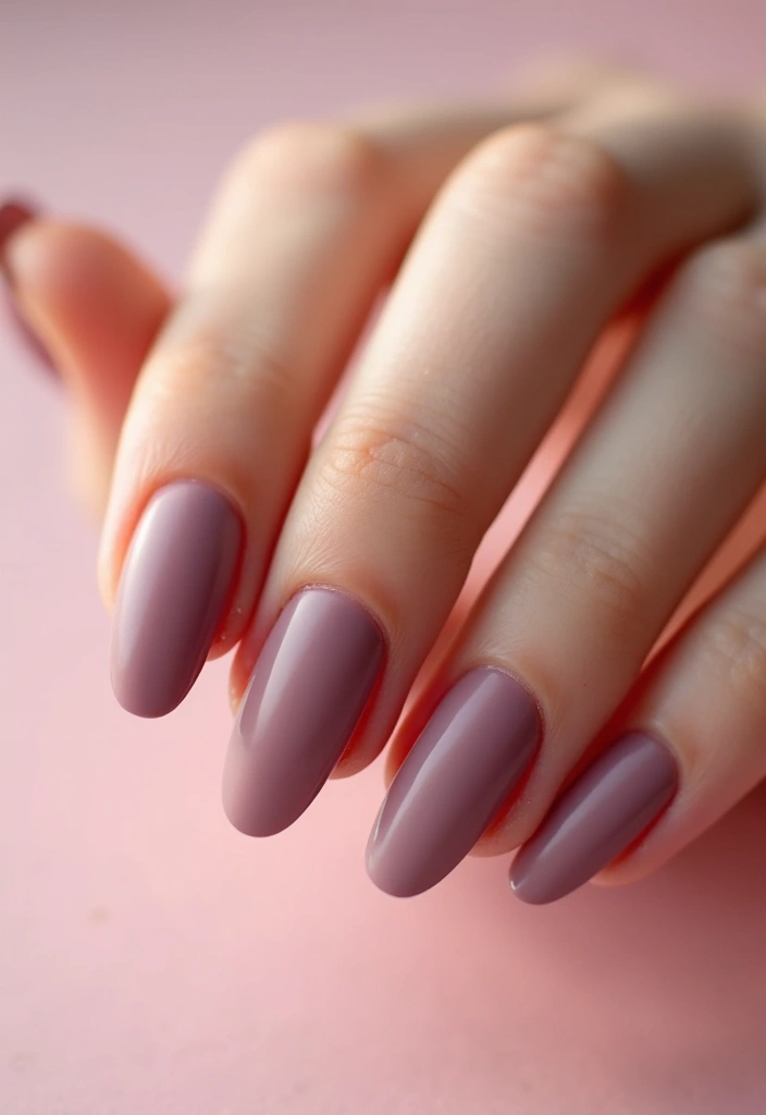 32 Oval Velvet Illusion Nails for Subtle Luxury - 24. Romantic Mauve