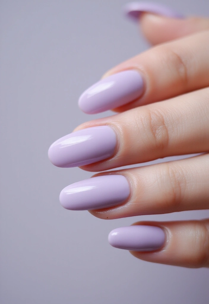 32 Oval Velvet Illusion Nails for Subtle Luxury - 4. Soft Lavender Glow