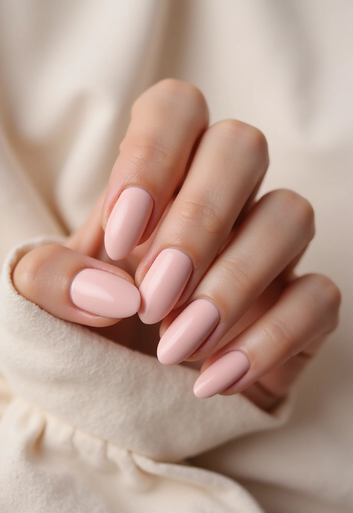 32 Oval Velvet Illusion Nails for Subtle Luxury - 9. Chic Blush Pink