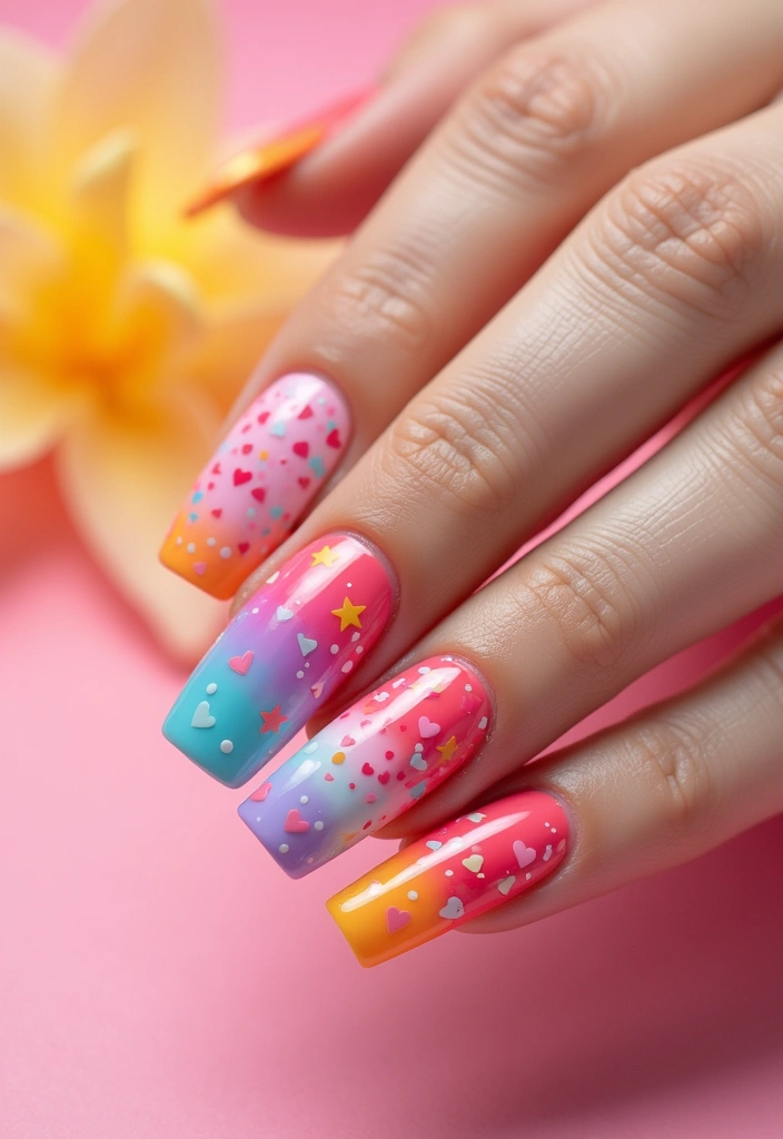 32 Step-by-Step Watercolor Nail Art You Can Do At Home - 10. Whimsical Doodle Designs
