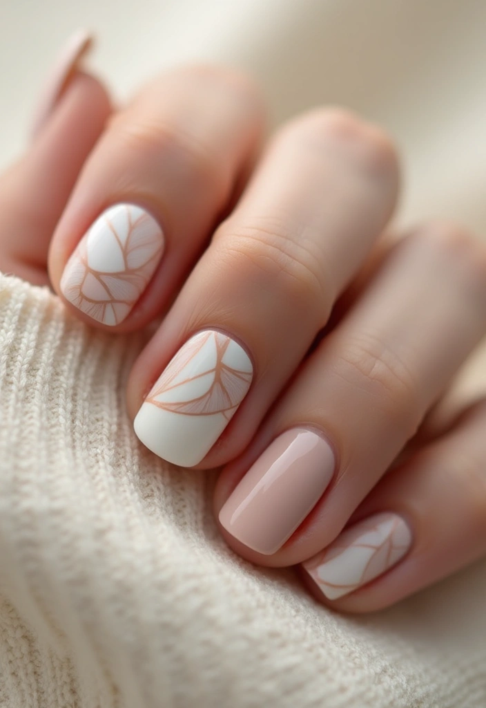 32 Step-by-Step Watercolor Nail Art You Can Do At Home - 13. Minimalist Lines