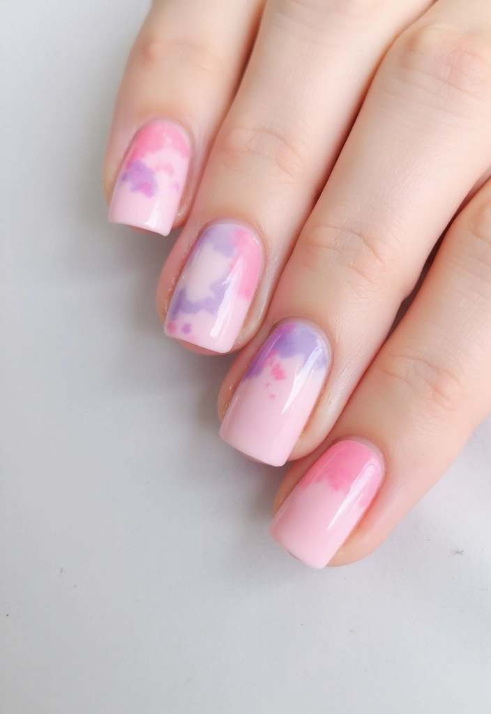 32 Step-by-Step Watercolor Nail Art You Can Do At Home - 31. Layered Color Wash