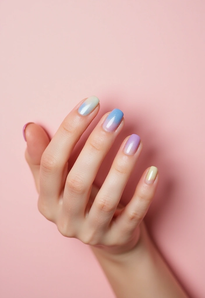 32 Step-by-Step Watercolor Nail Art You Can Do At Home - 5. Subtle Ombre Effect