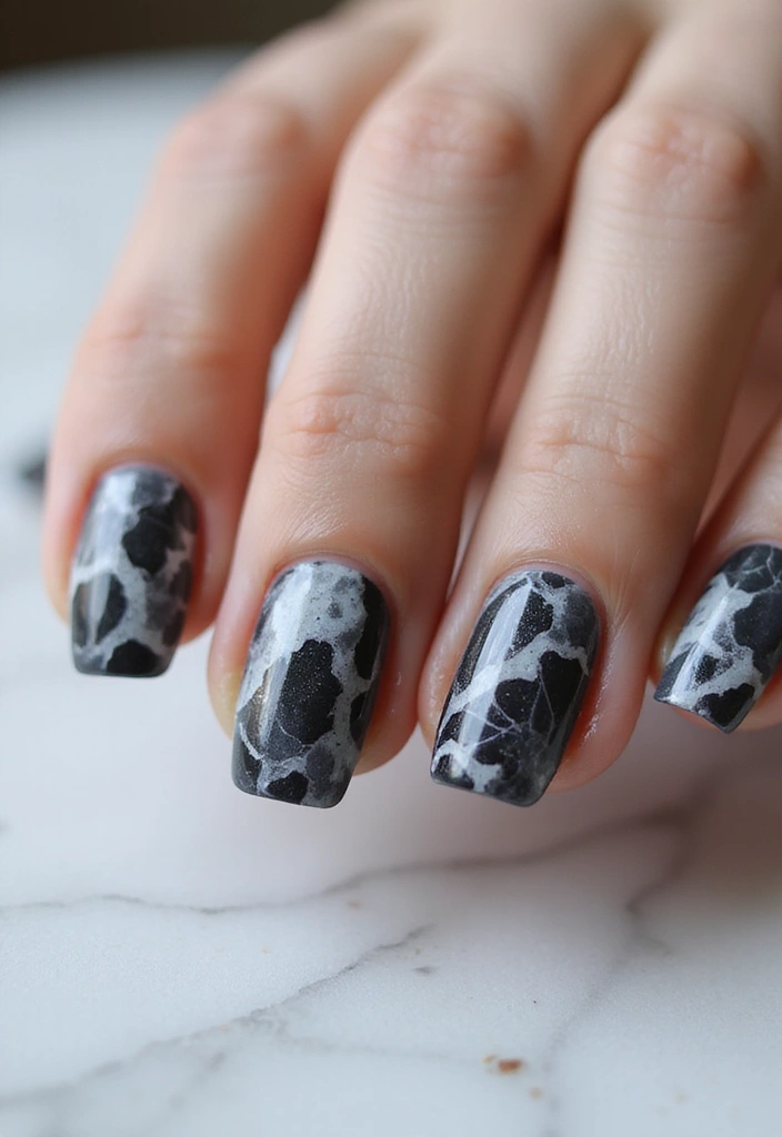 32 Step-by-Step Watercolor Nail Art You Can Do At Home - 9. Elegant Marble Effect