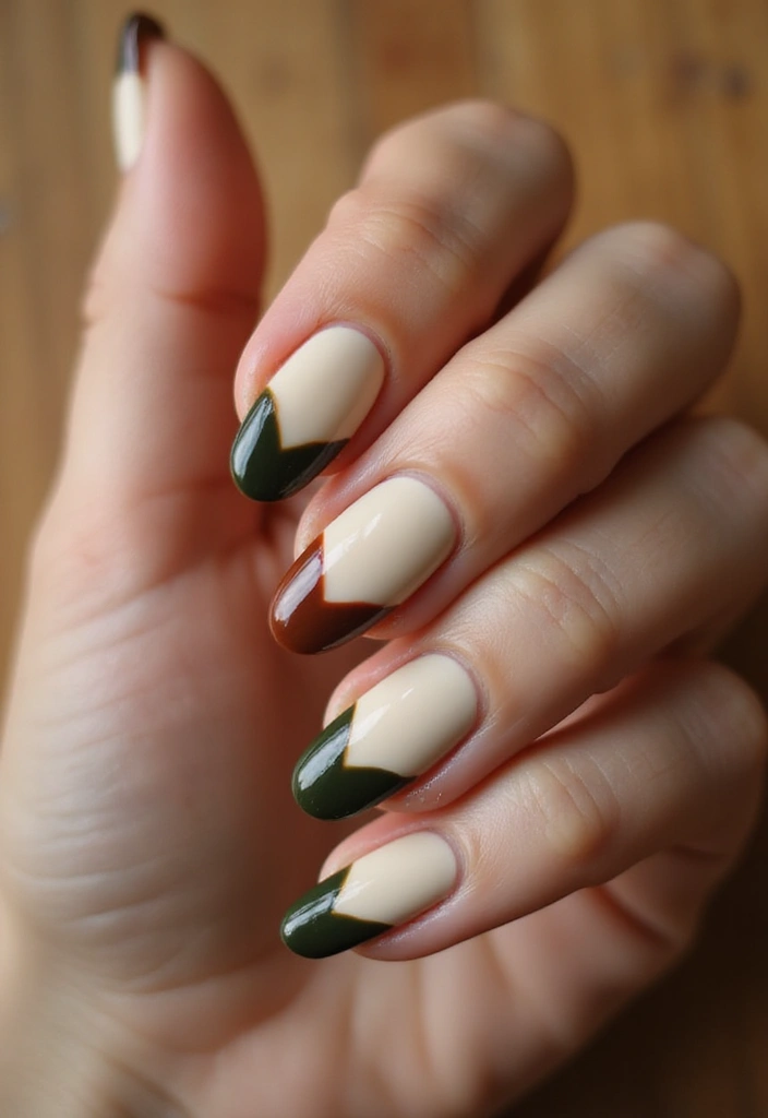33 Cloud-Inspired French Tips for Dreamy Nails - 16. Earthy Tones