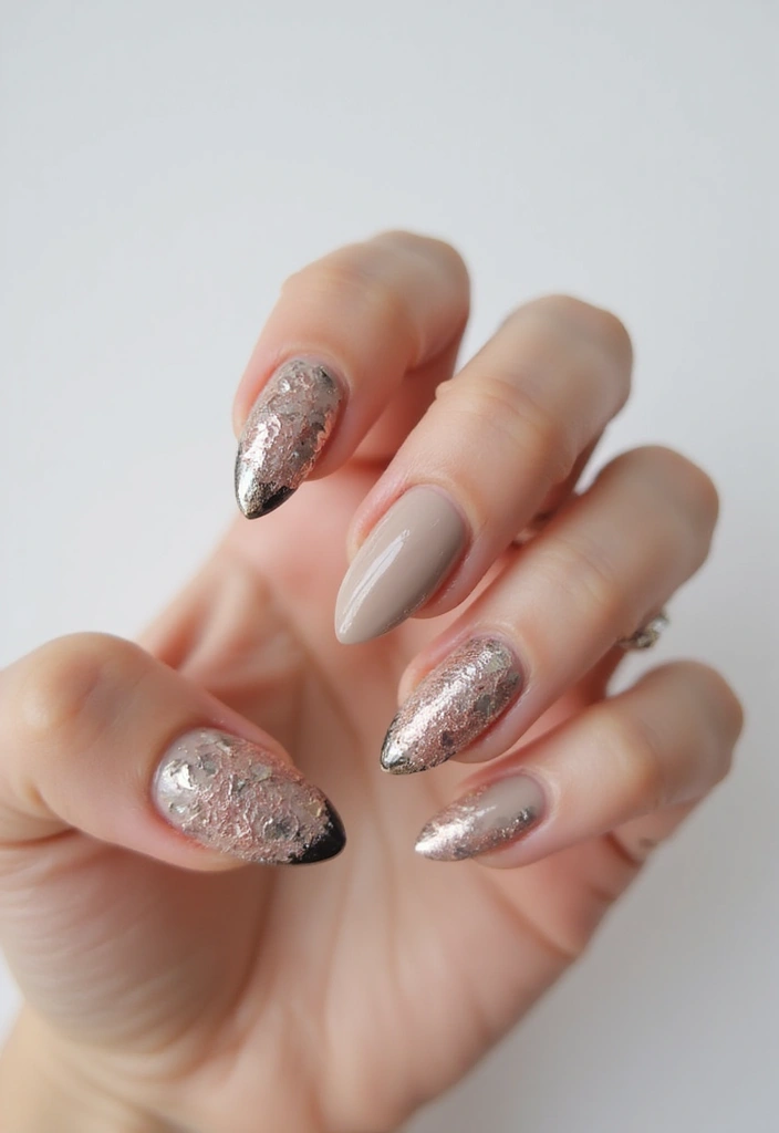 33 Cloud-Inspired French Tips for Dreamy Nails - 18. Mixed Media Magic