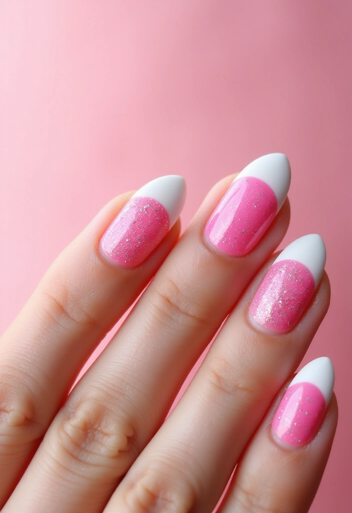 33 Cloud-Inspired French Tips for Dreamy Nails - 2. Pink Cotton Candy
