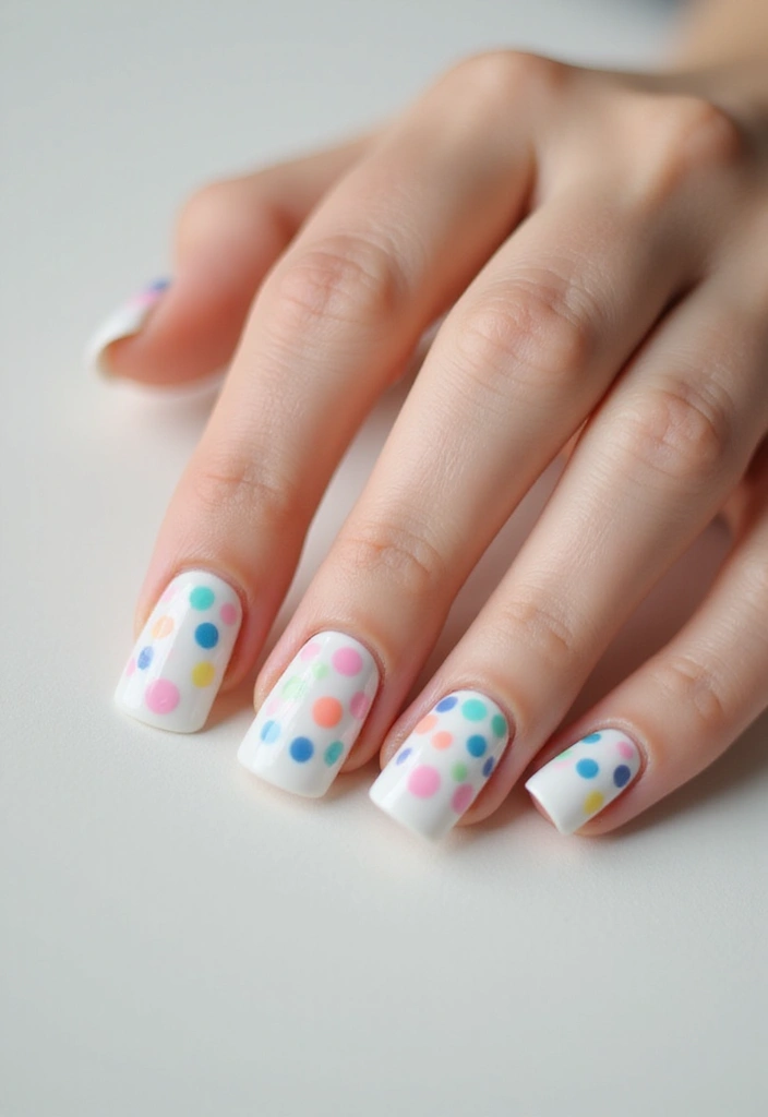 33 Cloud-Inspired French Tips for Dreamy Nails - 26. Dotted Delight