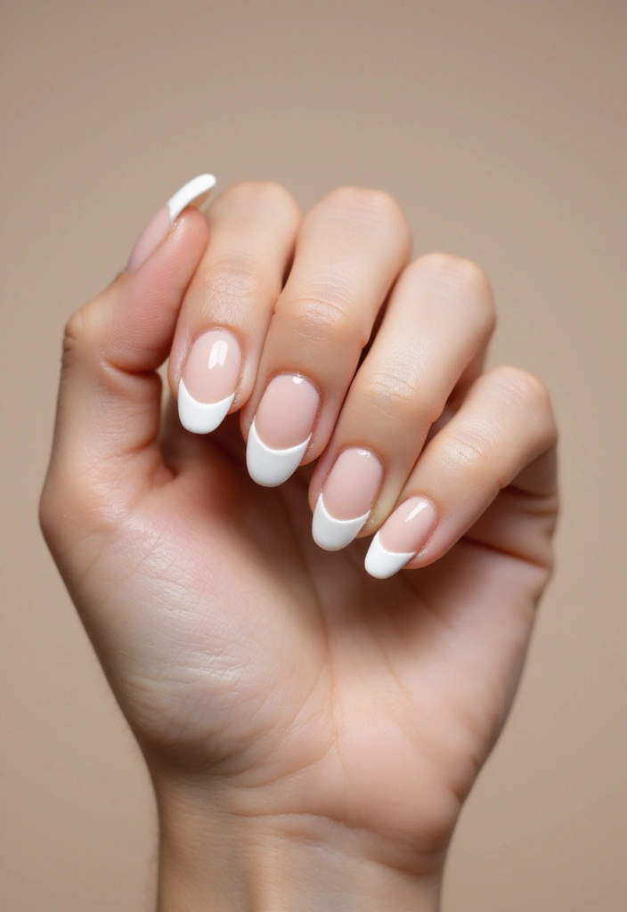 33 Cloud-Inspired French Tips for Dreamy Nails - 31. Simple and Elegant