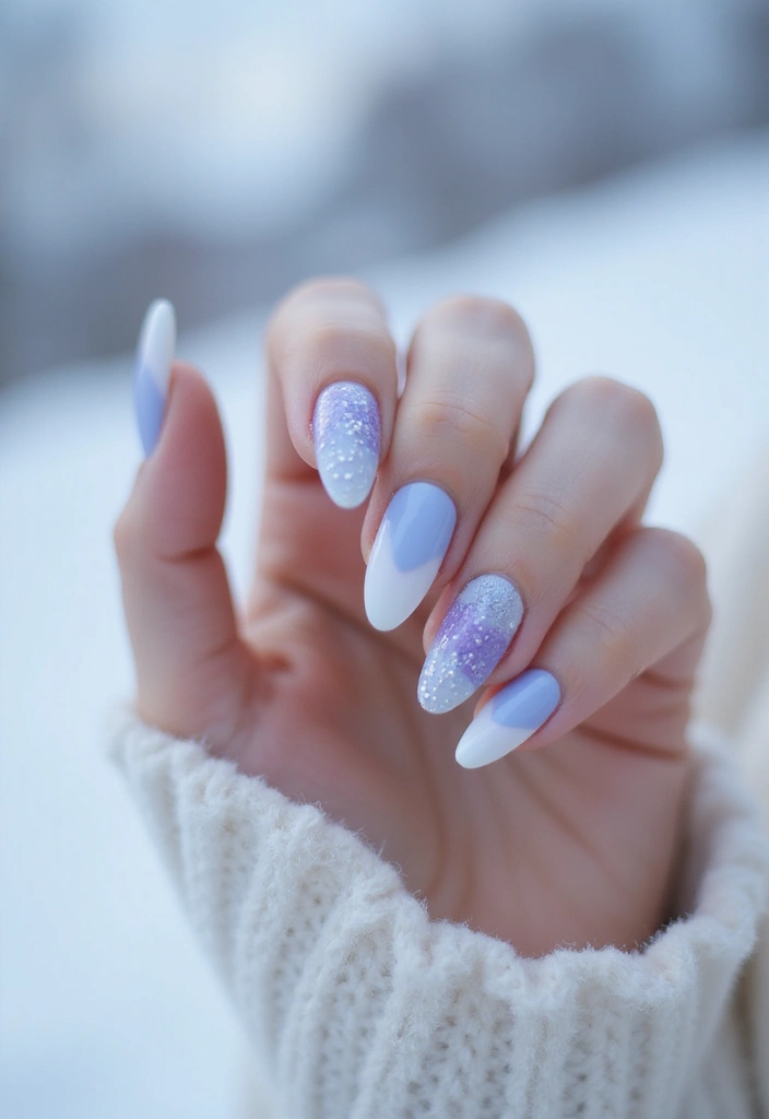 33 Cloud-Inspired French Tips for Dreamy Nails - 33. Frosted Tips