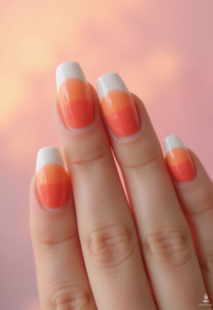 33 Cloud-Inspired French Tips for Dreamy Nails - 4. Sunset Ombre