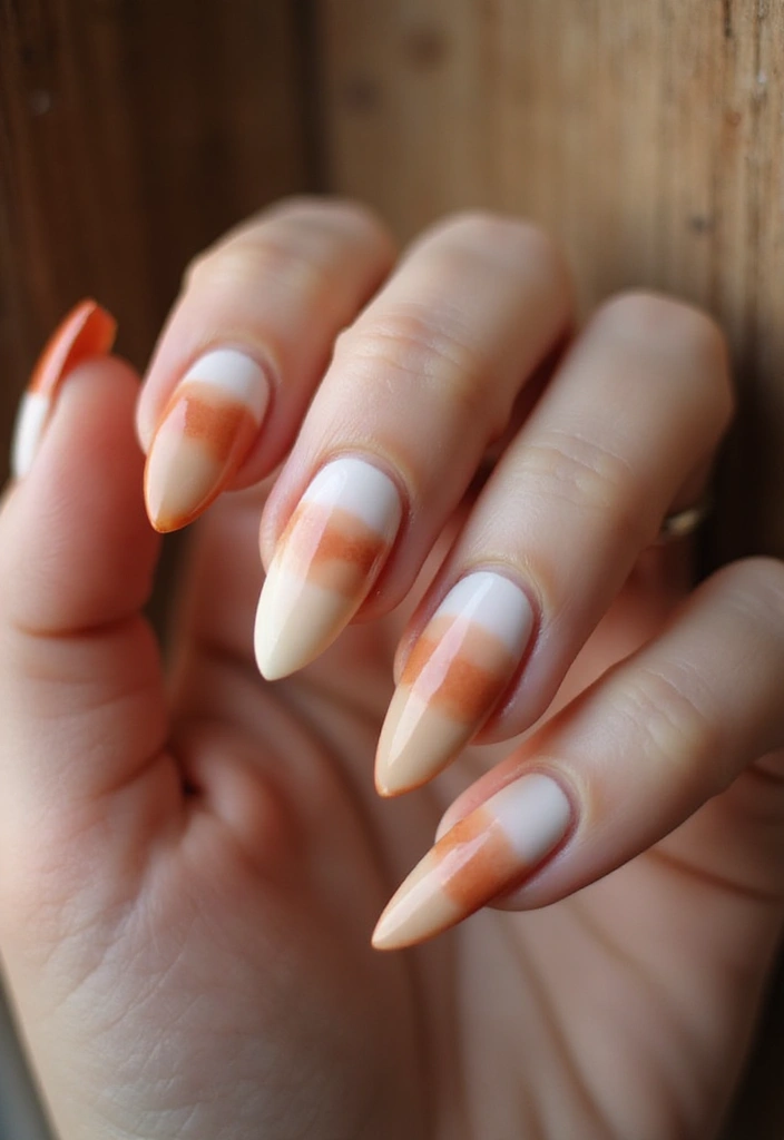 33 Stiletto Milky Fade Designs for Dramatic Nails - 23. Rustic Charm