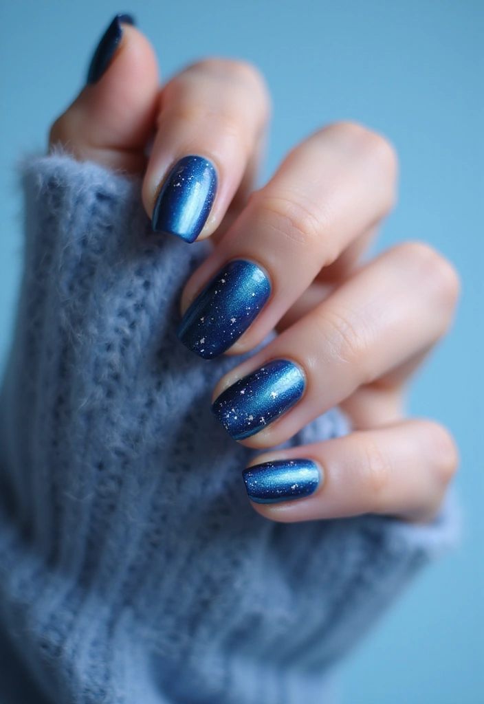 34 Ballerina Blue Chrome Nail Designs You’ll Love - 16. Gradient Stars
