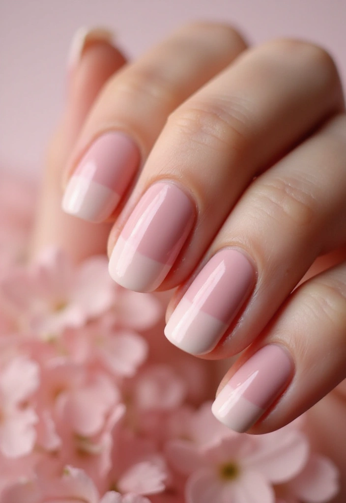 34 Sun-Kissed Ombre Nails for September Style - 24. Pink Champagne to Blush Ombre