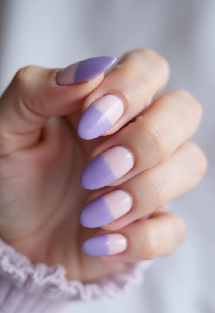34 Sun-Kissed Ombre Nails for September Style - 5. Soft Lilac to Violet