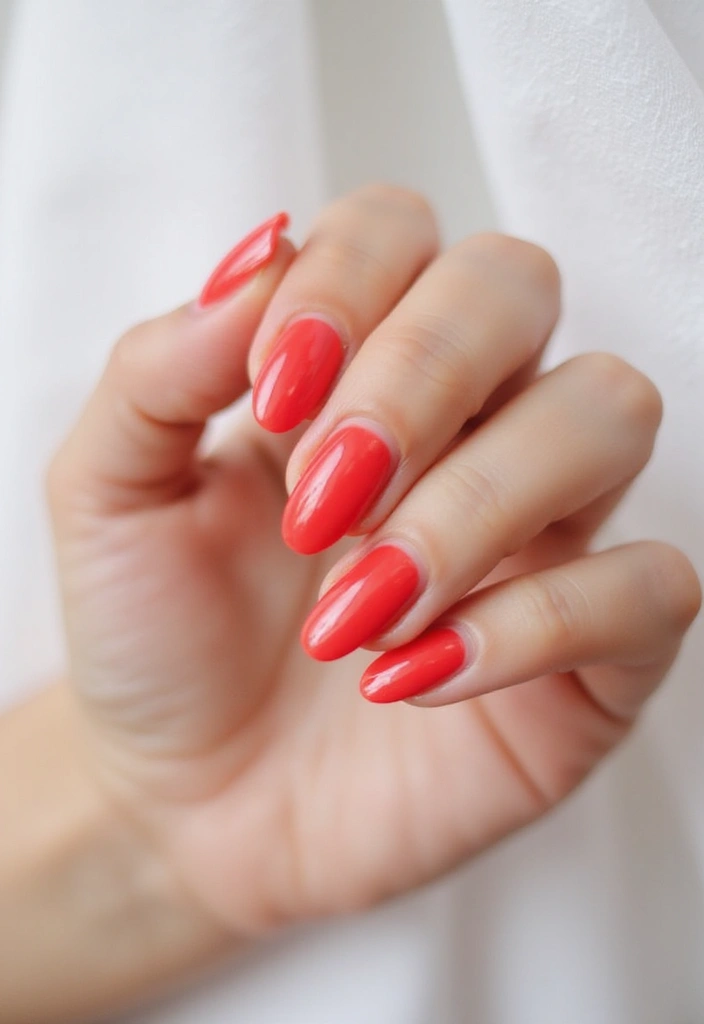 34 Sun-Kissed Ombre Nails for September Style - 7. Coral to Maple Red