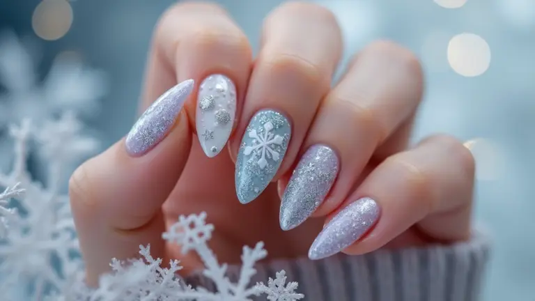 20 Winter Nail Art Designs That Shine Bright