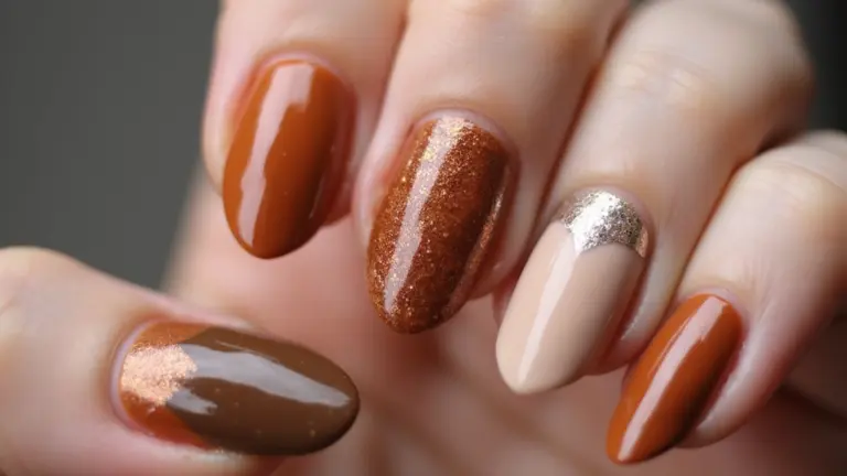 26 Warm Earth-Tone Nail Ideas for a November Reset