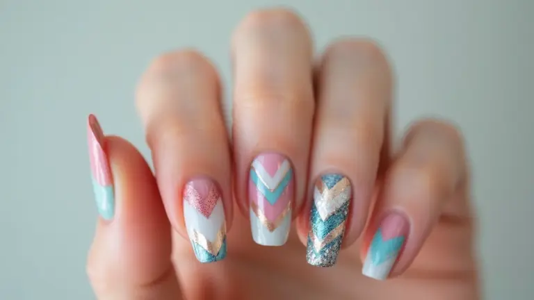 28 Chic Chevron French Tip Designs for a Modern Twist